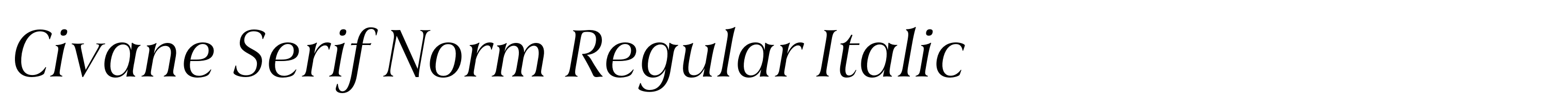Civane Serif Norm Regular Italic